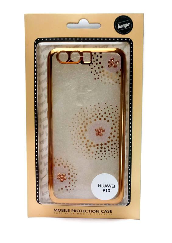 Kryt na mobil Beeyo Flower Dots pro Huawei P10 zlatý
