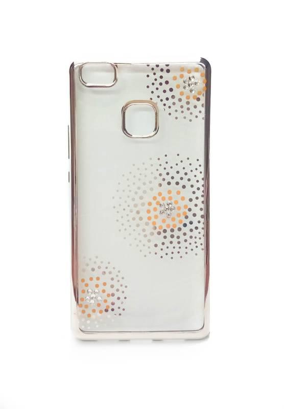 Kryt na mobil Beeyo Flower Dots pro Huawei P9 Lite stříbrný