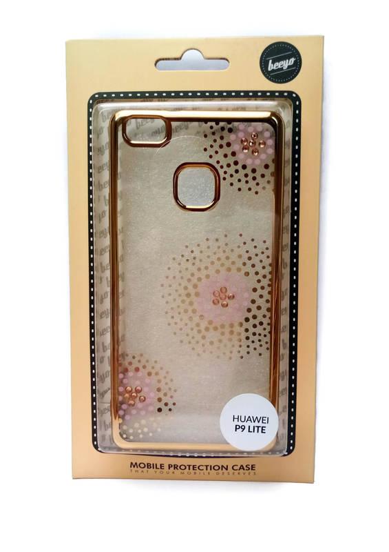 Kryt na mobil Beeyo Flower Dots pro Huawei P9 Lite zlatý