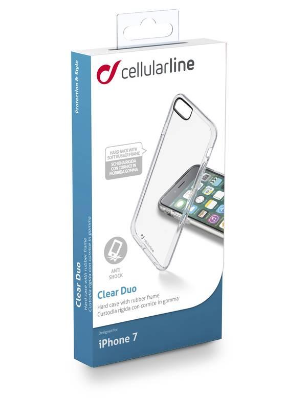 Kryt na mobil CellularLine Clear Duo pro Apple iPhone 8 7 průhledný