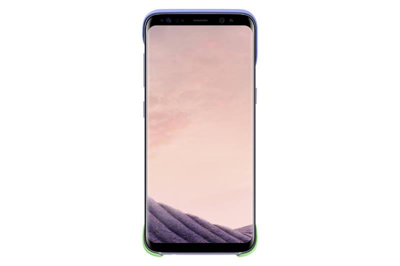Kryt na mobil Samsung 2 dílný pro Galaxy S8 zelený fialový