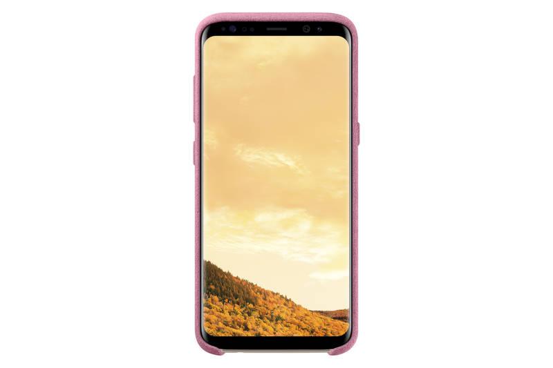 Kryt na mobil Samsung Alcantara pro Galaxy S8 růžový