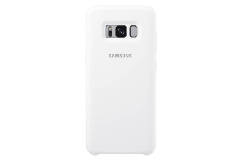 Kryt na mobil Samsung Silicon Cover pro Galaxy S8 bílý