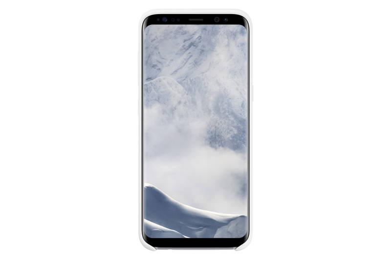 Kryt na mobil Samsung Silicon Cover pro Galaxy S8 bílý