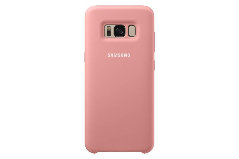 Kryt na mobil Samsung Silicon Cover pro Galaxy S8 růžový