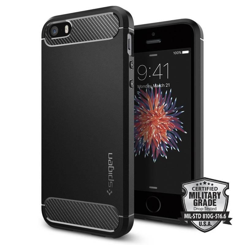 Kryt na mobil Spigen Rugged Armor Apple iPhone 5 5s SE černý