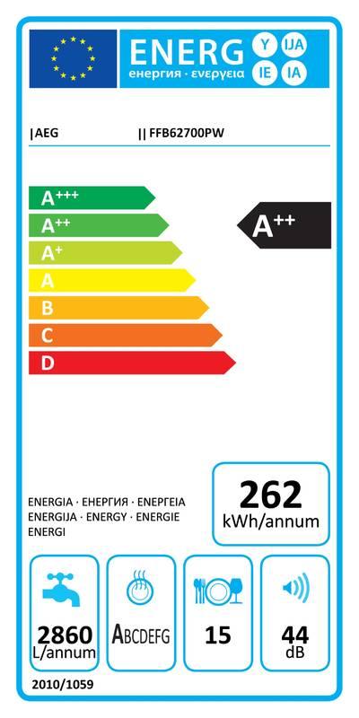 Myčka nádobí AEG Mastery FFB62700PW bílá