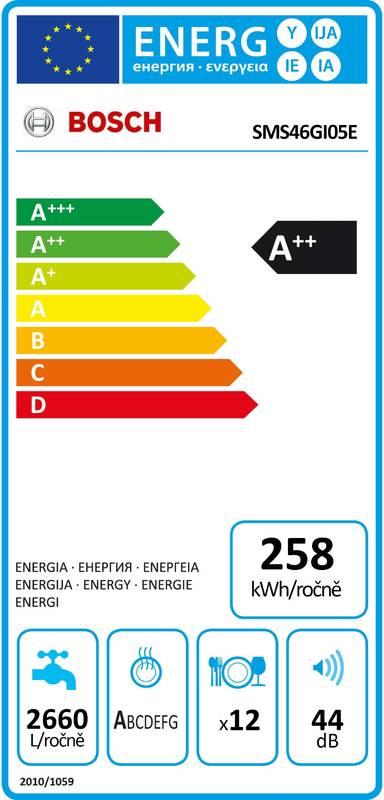 Myčka nádobí Bosch Super Silence SMS46GI05E nerez