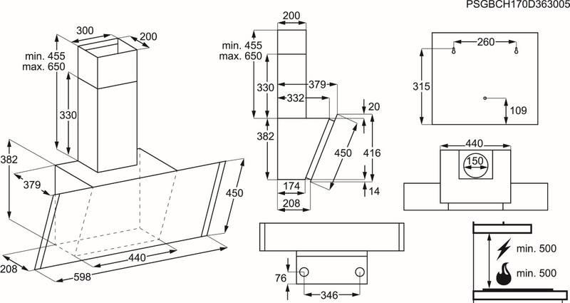 Odsavač par Electrolux EFV60657OK černý