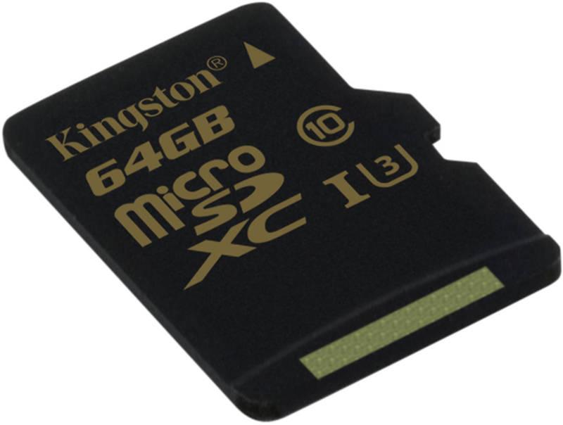 Paměťová karta Kingston MicroSDXC 64GB UHS-I U3 černá, Paměťová, karta, Kingston, MicroSDXC, 64GB, UHS-I, U3, černá