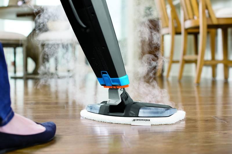 Parní mop Bissell 2113N PowerFresh Titanium černý modrý titanium