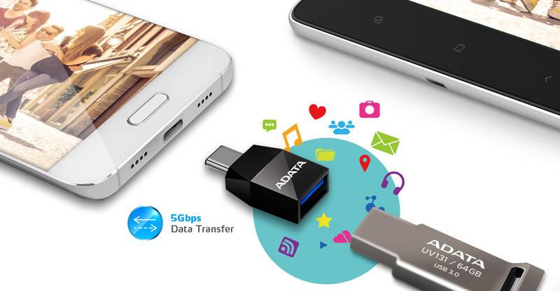 Redukce ADATA USB 3.1 USB-C černá