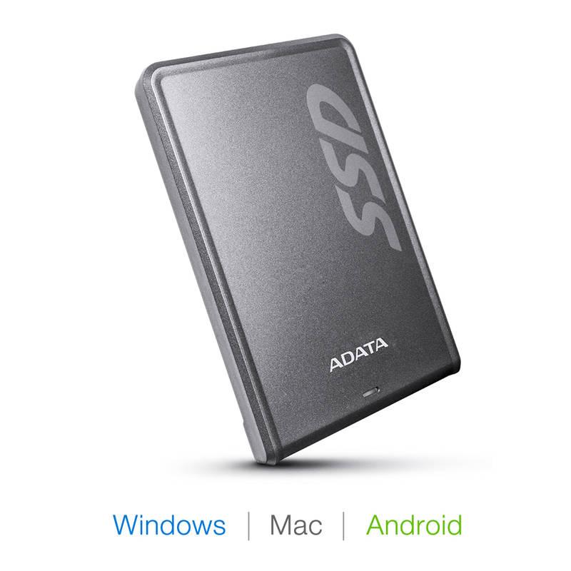 SSD externí ADATA SV620H 512GB titanium, SSD, externí, ADATA, SV620H, 512GB, titanium