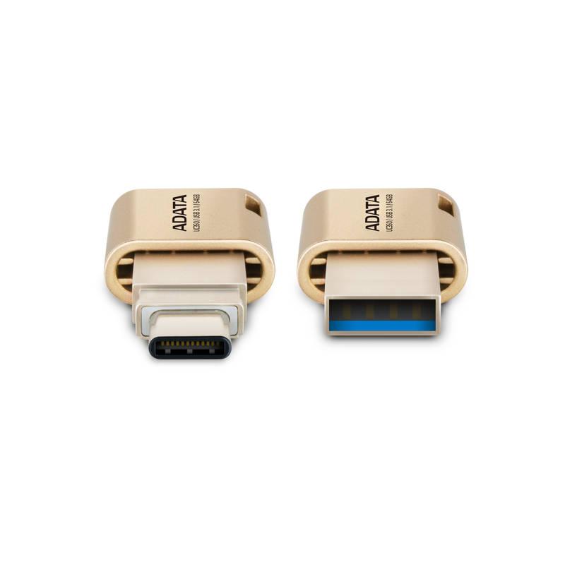 USB Flash ADATA UC350 64GB OTG USB-C USB 3.1 zlatý