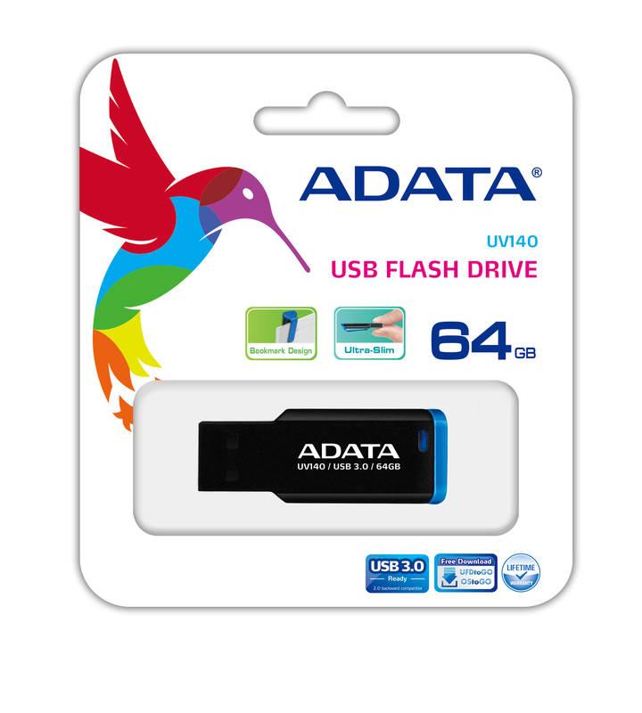 USB Flash ADATA UV140 64GB modrý, USB, Flash, ADATA, UV140, 64GB, modrý