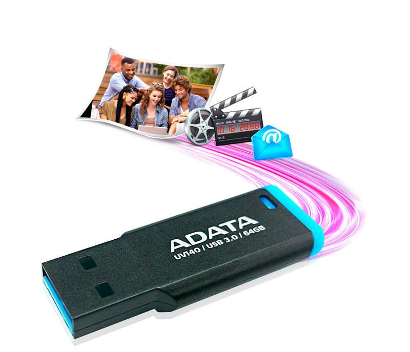 USB Flash ADATA UV140 64GB modrý