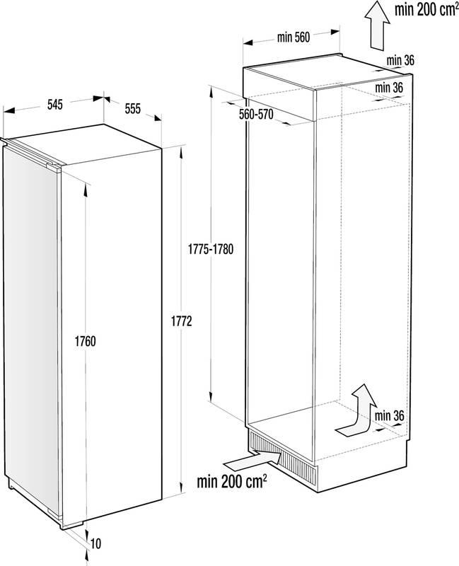 Chladnička Gorenje RBI5182A1 bílá