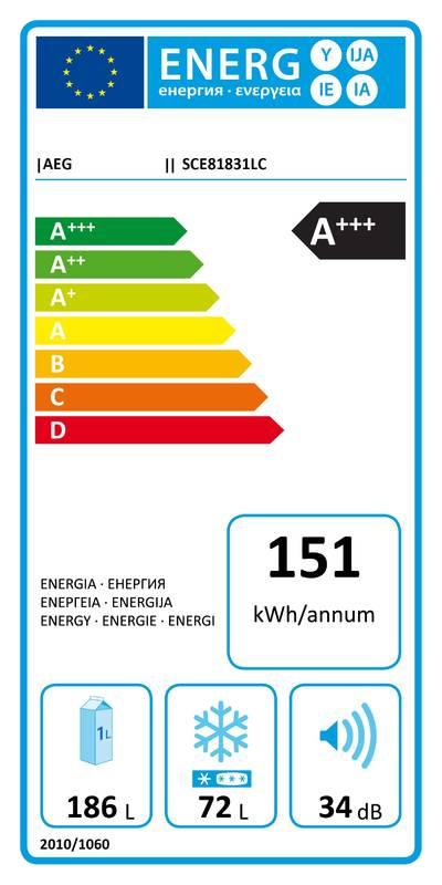 Chladnička s mrazničkou AEG Mastery SCE81831LC