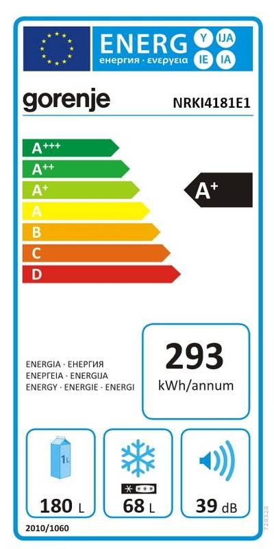 Chladnička s mrazničkou Gorenje NRKI4181E1 bílá
