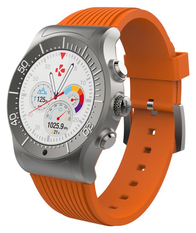 Chytré hodinky MyKronoz ZeSport oranžové titanium, Chytré, hodinky, MyKronoz, ZeSport, oranžové, titanium