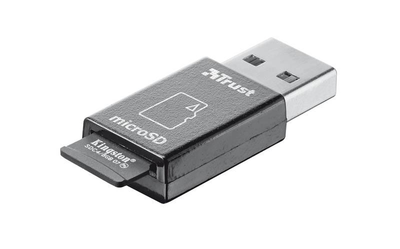 Čtečka paměťových karet Trust USB 3.0 černá, Čtečka, paměťových, karet, Trust, USB, 3.0, černá