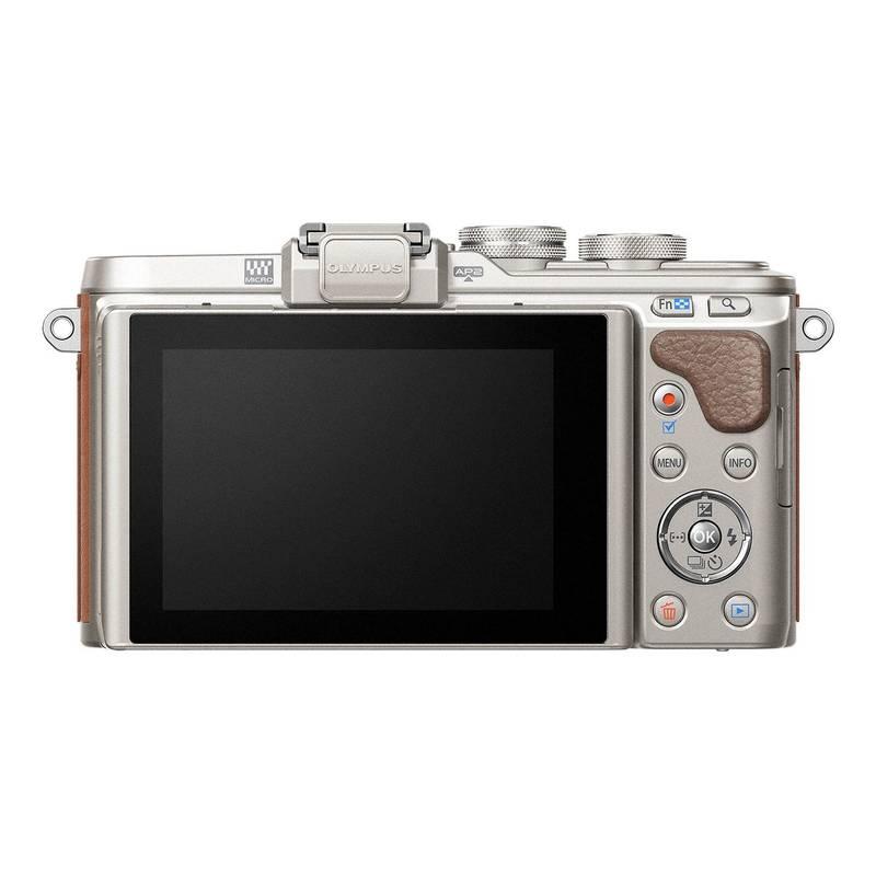 Digitální fotoaparát Olympus PEN E-PL8 14-42 EZ Pancake stříbrný hnědý