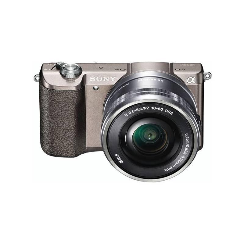 Digitální fotoaparát Sony Alpha 5100 16-50 OSS SEL hnědý, Digitální, fotoaparát, Sony, Alpha, 5100, 16-50, OSS, SEL, hnědý