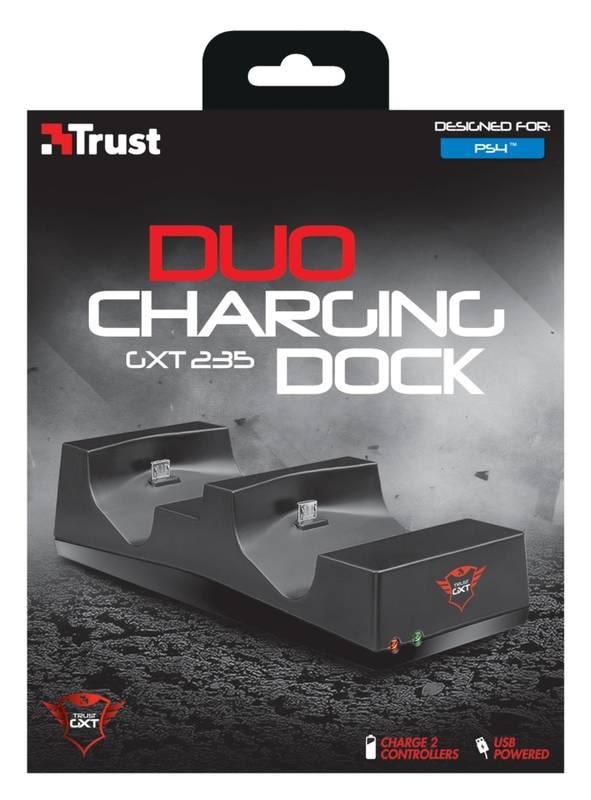 Dokovací stanice Trust GXT Gaming 235 Duo Charging pro PS4 černá