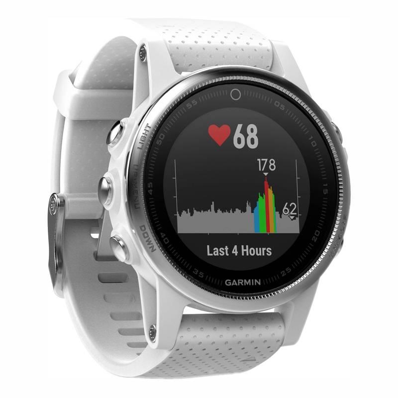 GPS hodinky Garmin Fenix 5S stříbrné bílé