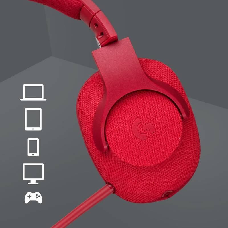 Headset Logitech Gaming G433 7.1 Surround červený