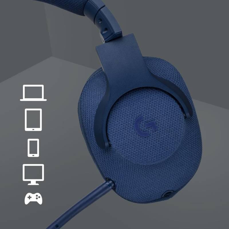 Headset Logitech Gaming G433 7.1 Surround modrý