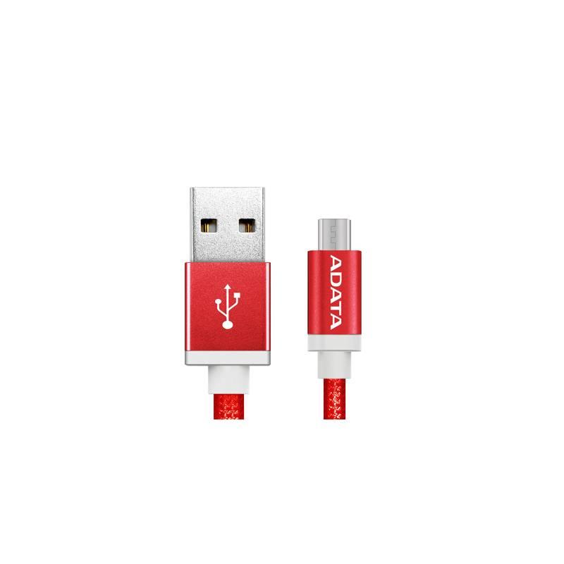 Kabel ADATA USB micro USB, 1m, pletený červený