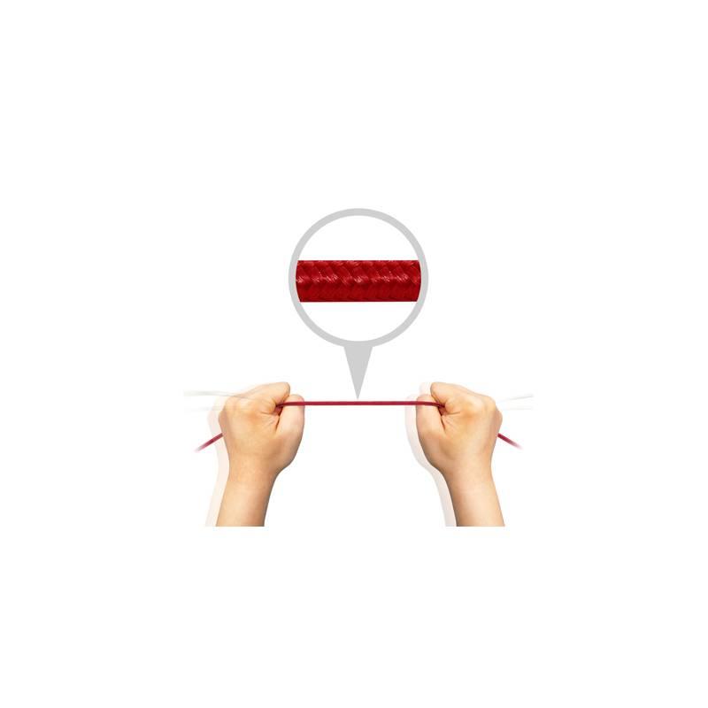 Kabel ADATA USB micro USB, 1m, pletený červený