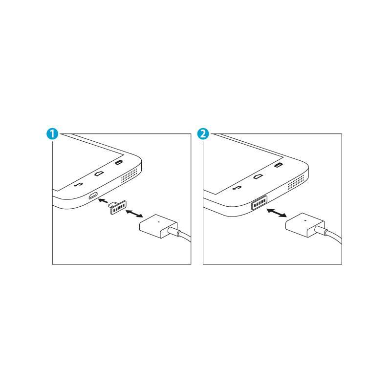 Kabel Forever USB micro USB, 1m, magnetická koncovka bílý