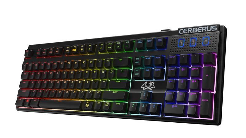 Klávesnice Asus Cerberus Mech RGB RED, CZ černá