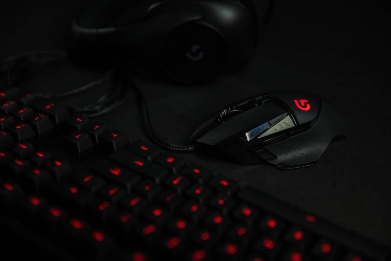 Klávesnice Logitech Gaming G413, červené podsvícení, US carbon