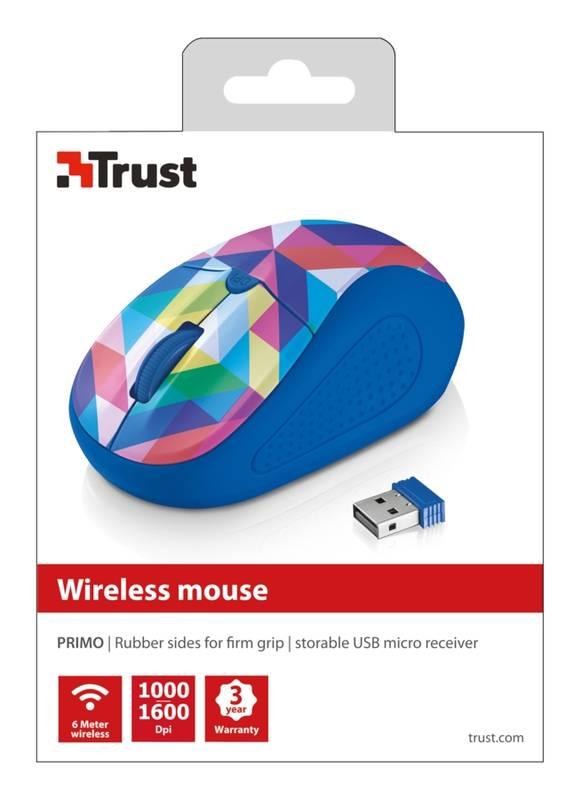 Myš Trust Primo Wireless - blue geometry