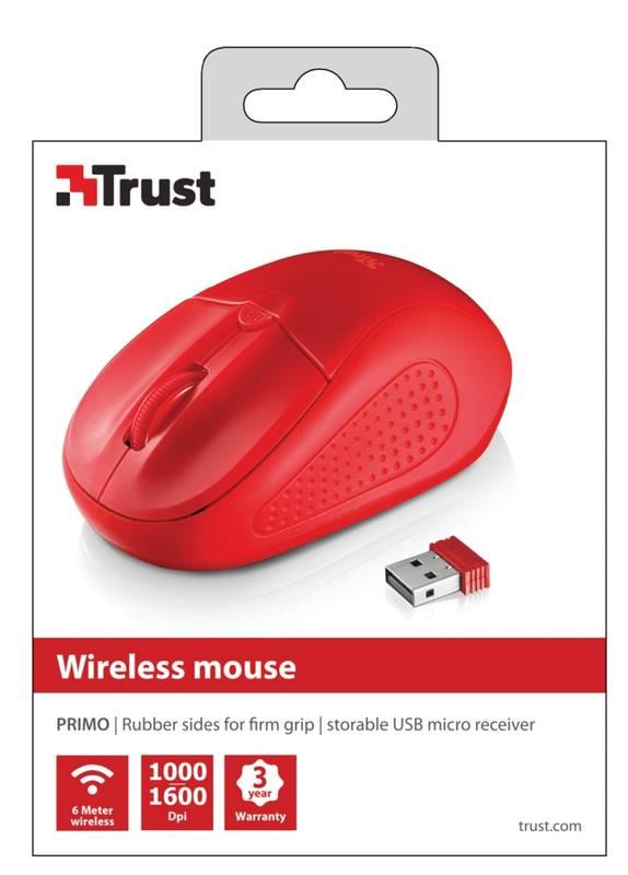 Myš Trust Primo Wireless červená