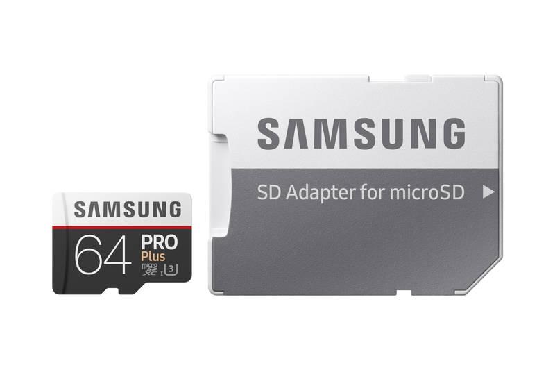 Paměťová karta Samsung Micro SDXC PRO 64GB UHS-I U3 adapter