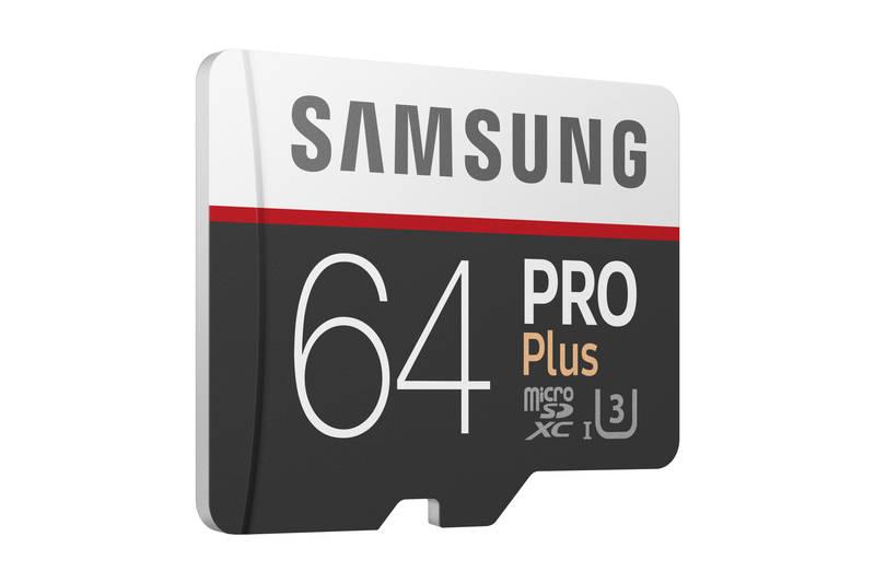 Paměťová karta Samsung Micro SDXC PRO 64GB UHS-I U3 adapter, Paměťová, karta, Samsung, Micro, SDXC, PRO, 64GB, UHS-I, U3, adapter