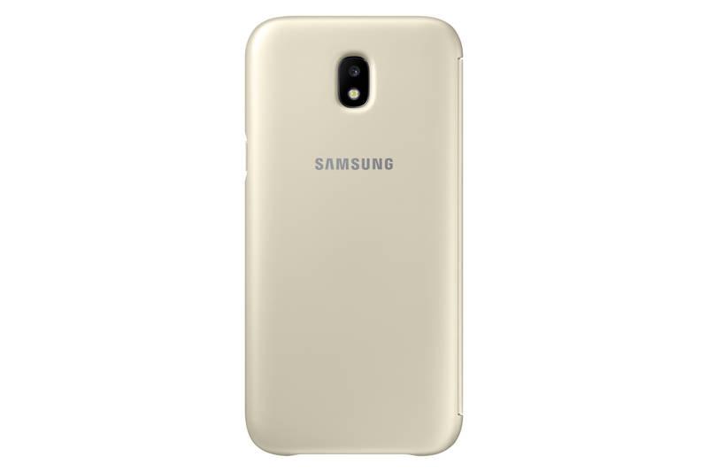 Pouzdro na mobil flipové Samsung Wallet Cover pro J5 2017 zlaté