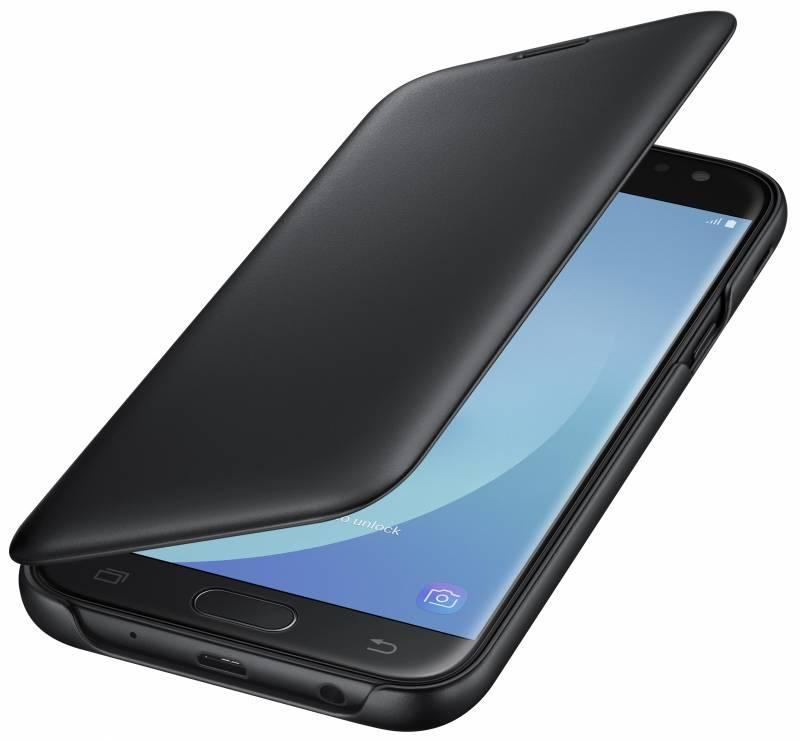 Pouzdro na mobil flipové Samsung Wallet Cover pro J7 2017 černé