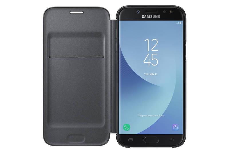 Pouzdro na mobil flipové Samsung Wallet Cover pro J7 2017 černé