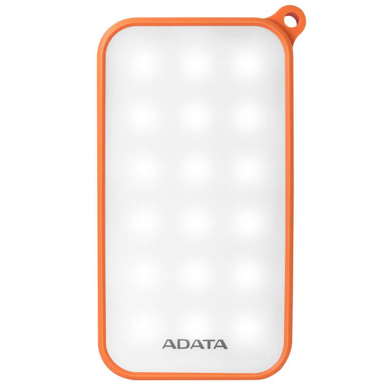 Powerbank ADATA D8000L 8000mAh, outdoor LED svítilna oranžová