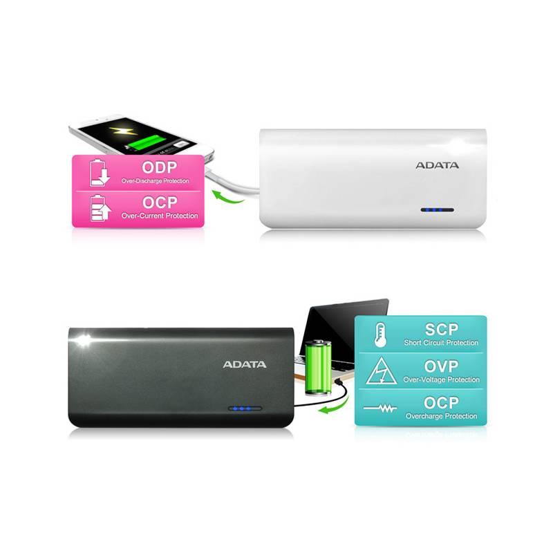 Powerbank ADATA PT100 10000mAh modrá růžová