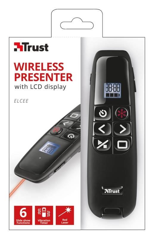 Prezentér Trust Elcee Wireless Laser černý