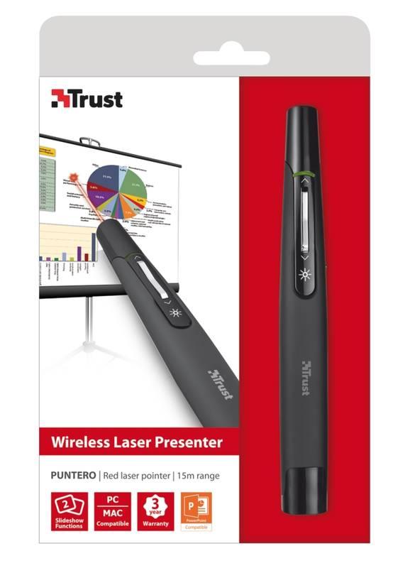 Prezentér Trust Puntero Wireless Laser černý, Prezentér, Trust, Puntero, Wireless, Laser, černý