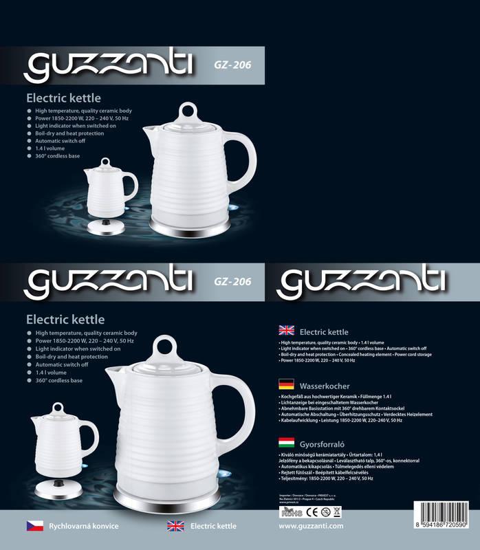 Rychlovarná konvice Guzzanti GZ 206 bílá