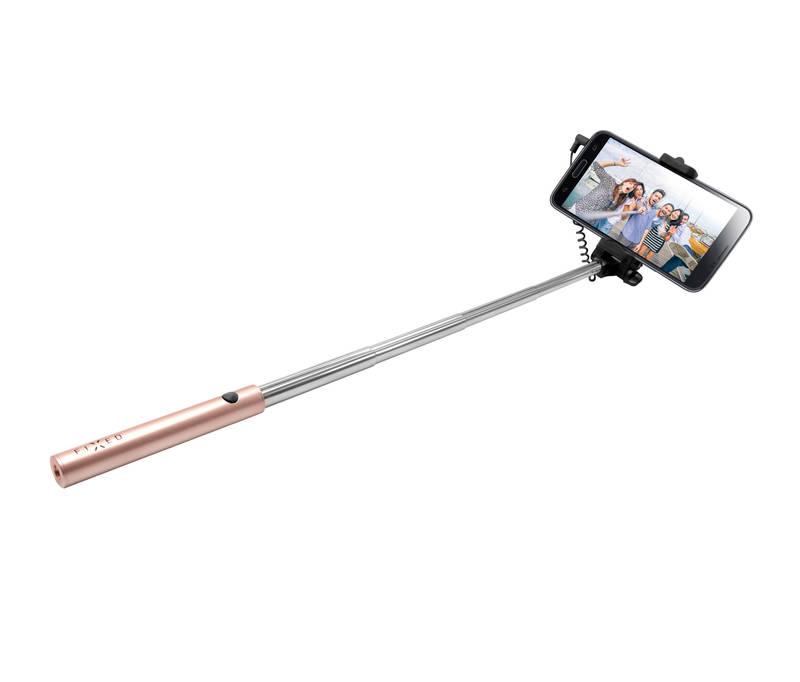 Selfie tyč FIXED Snap Mini - růžová zlatá růžová zlatá