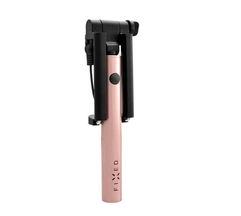 Selfie tyč FIXED Snap Mini - růžová zlatá růžová zlatá